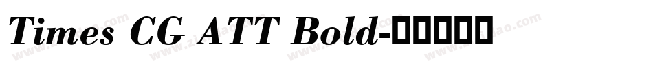 Times CG ATT Bold字体转换